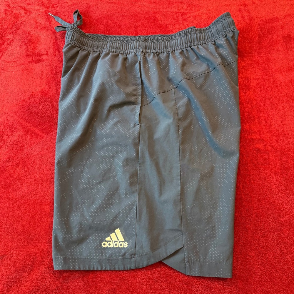 Adidas Mens 2XL Athletic Basketball Shorts Navy Patterned BJ9452 Drawstring